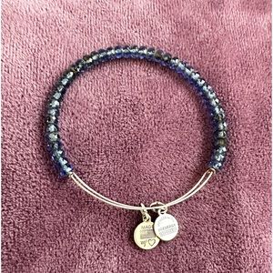 Silver Blue Crystal Alex and Ani Bangle